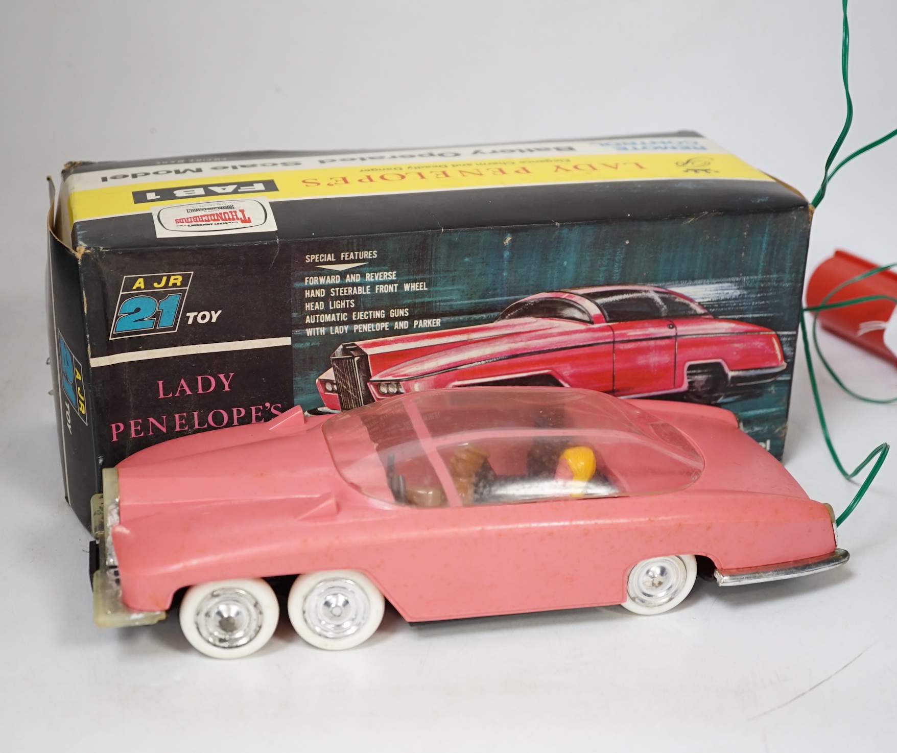 A boxed Rosenthal Toys Ltd (A JR 21 Toy) Thunderbirds remote control Lady Penelope’s FAB1 Rolls Royce